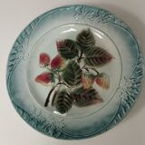 Lot de 2 assiettes en barbotine à motif fruits
