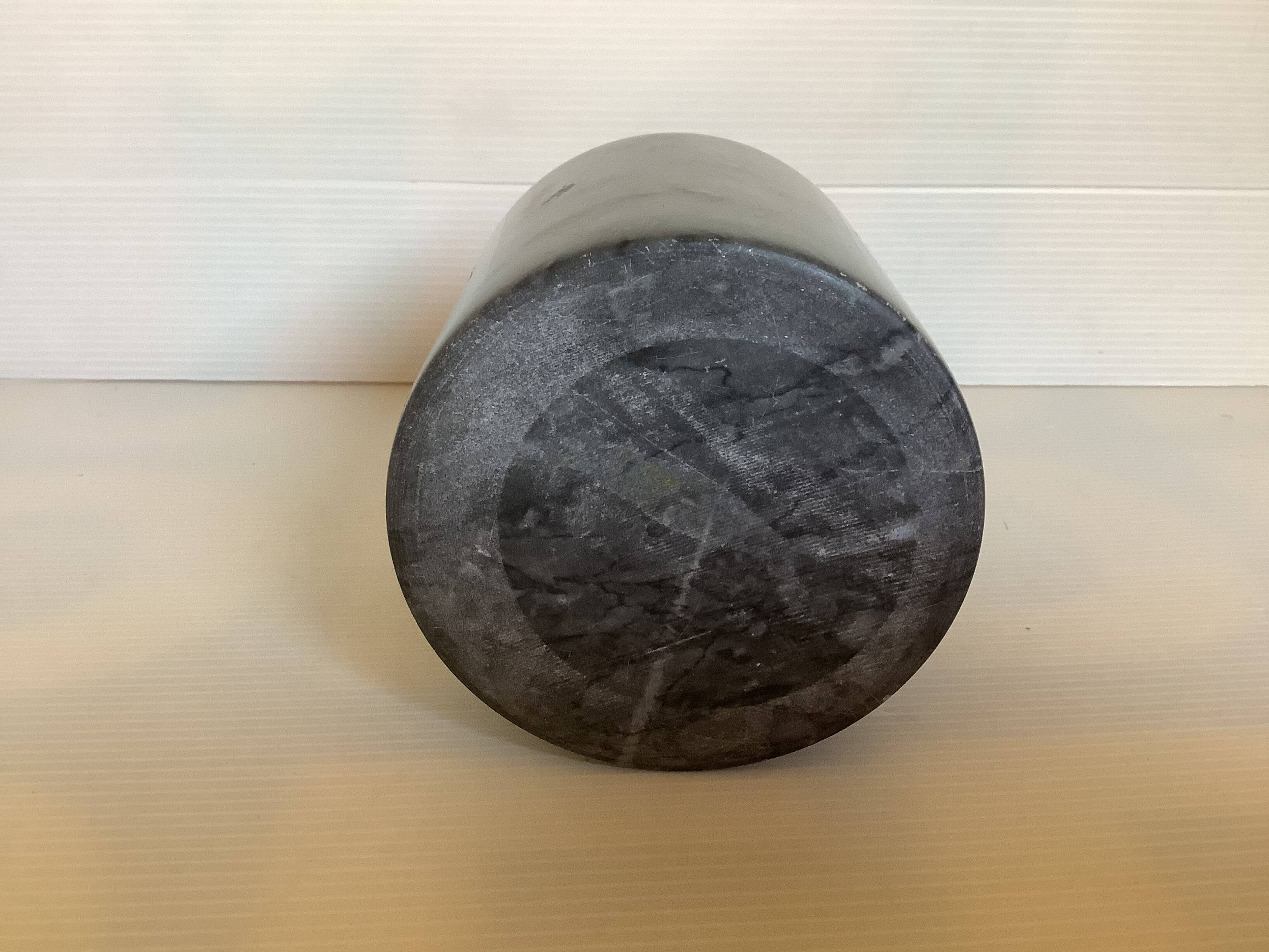 Black gray marble pencil pot