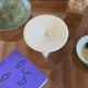 White craquele ceramic vide poche, leDuc France 1970s