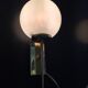 Small vintage wall lamps in opaline and golden metal