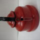 Red enamelled iron teapot from 1960