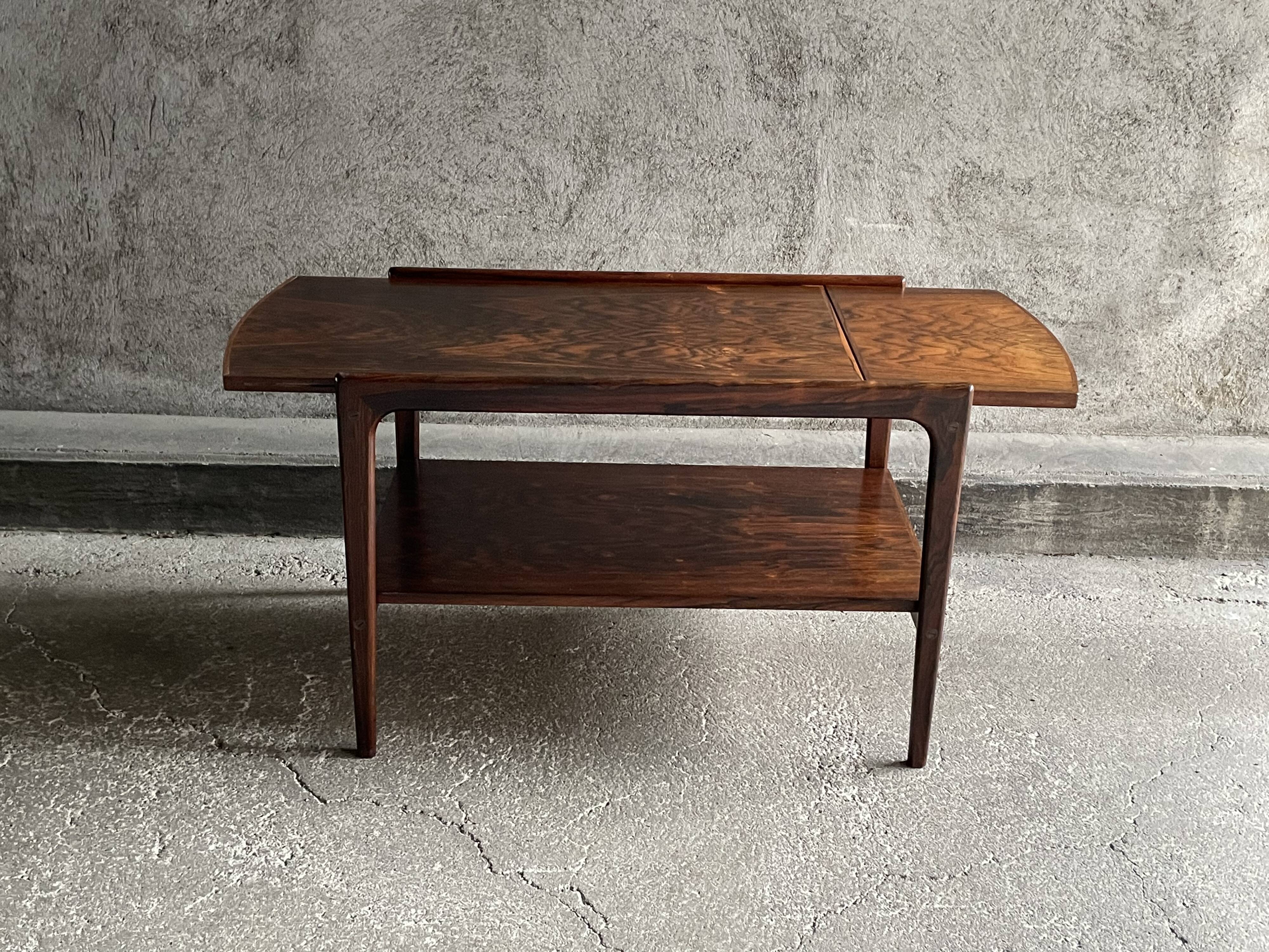 Scandinavian rosewood coffee table, 1960s
