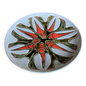 assiette murale en céramique