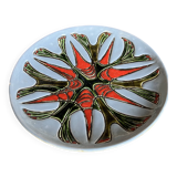 Glazed ceramic wall plate, 1960s