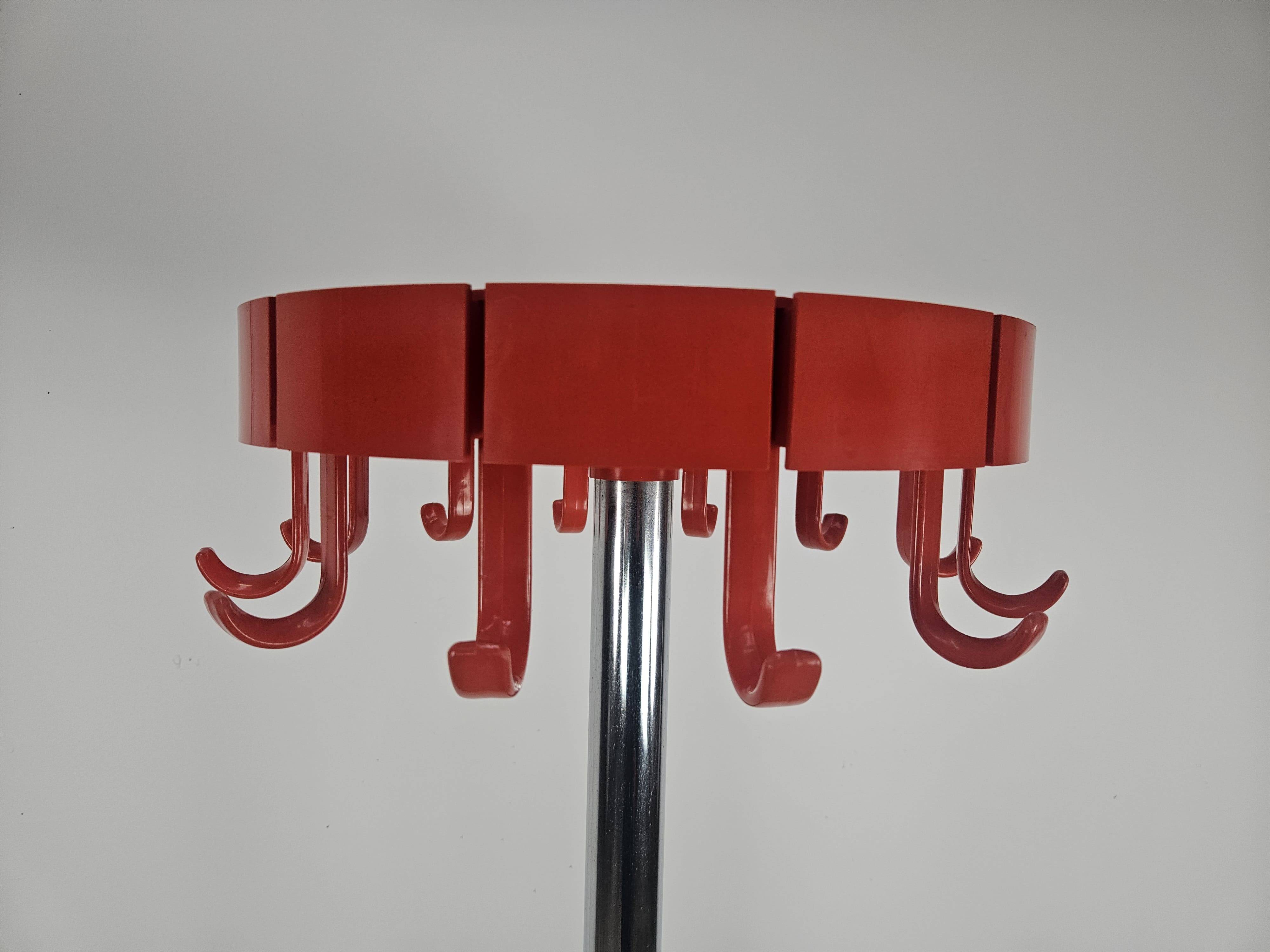 Space Age Plastic and Steel Coat Rack by Dal Vera from the 70s
