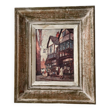 Painting of a French village