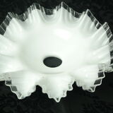 Toothed white opaline lampshade 30s