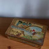 Boîte en tôle lithographiée Polo Félix Potin - Boîte en fer ancienne de collection