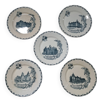 Assiettes Terre de Fer Clairefontaine LG  Leon Graves Châteaux