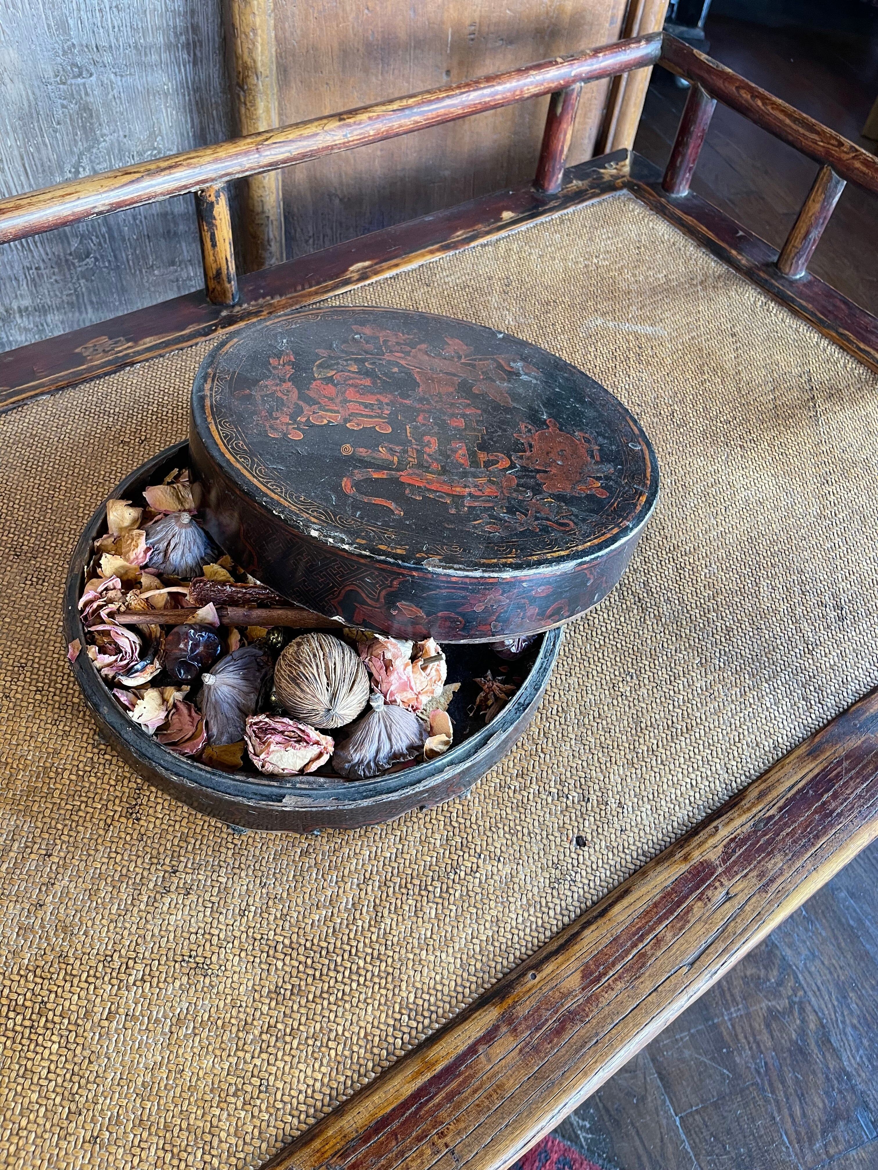 Antique daybed coffee table