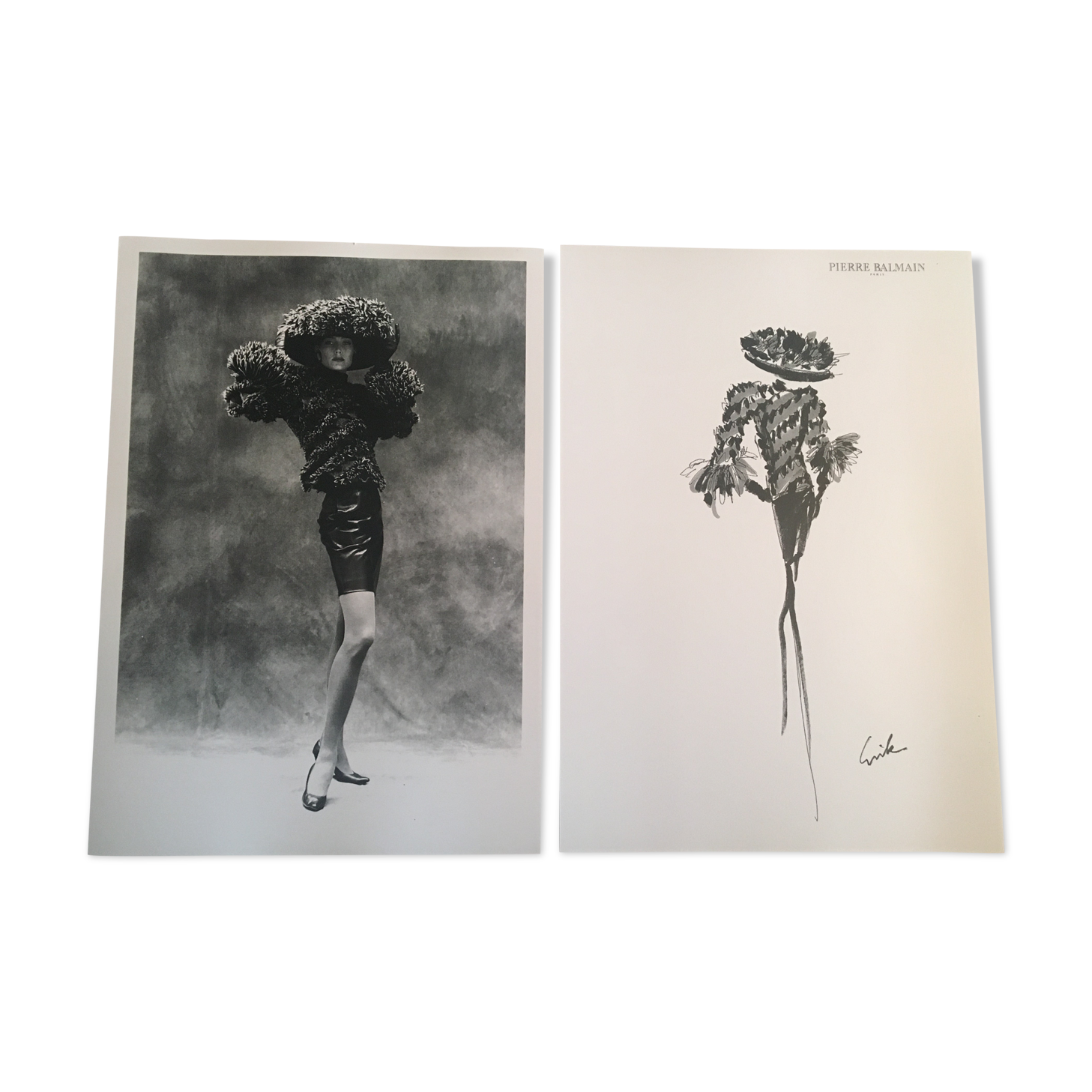 Illustration and press fashion photography "Pierre Balmain"