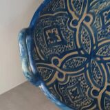 Morocco salad dish white blue 19th century.