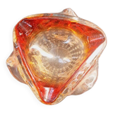 Vintage empty pocket ashtray bubble glass