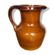Old ST CLÉMENT vintage brown ceramic pitcher