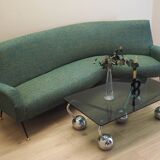 Green melange sofa, Danish design, 1970s, production: Denmark