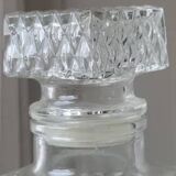 2 glass whiskey decanters, cross pattern, 900 ml