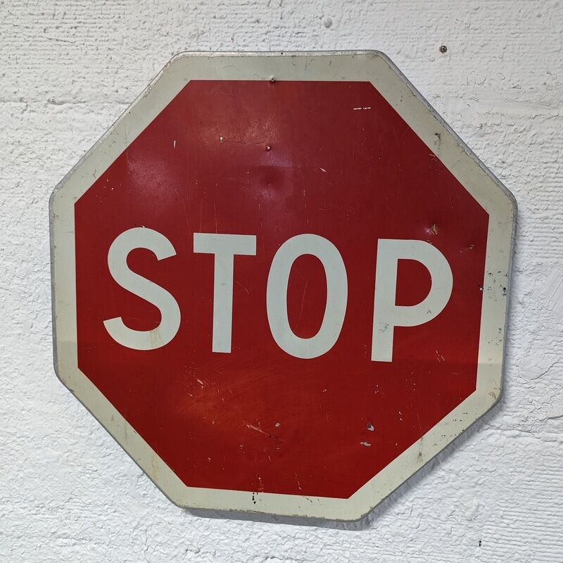 Old stop sign