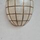 Pair of sconces in brass and mother-of-pearl