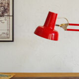 Red articulated architect lamp
