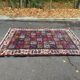 Handmade knotted wool Bakhtiar rug from Iran, burgundy, 200x300cm