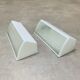 Pair of Holophane Prismopal wall lights, 1950s design.