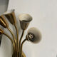 Wall lamp 5 burners brass 50s