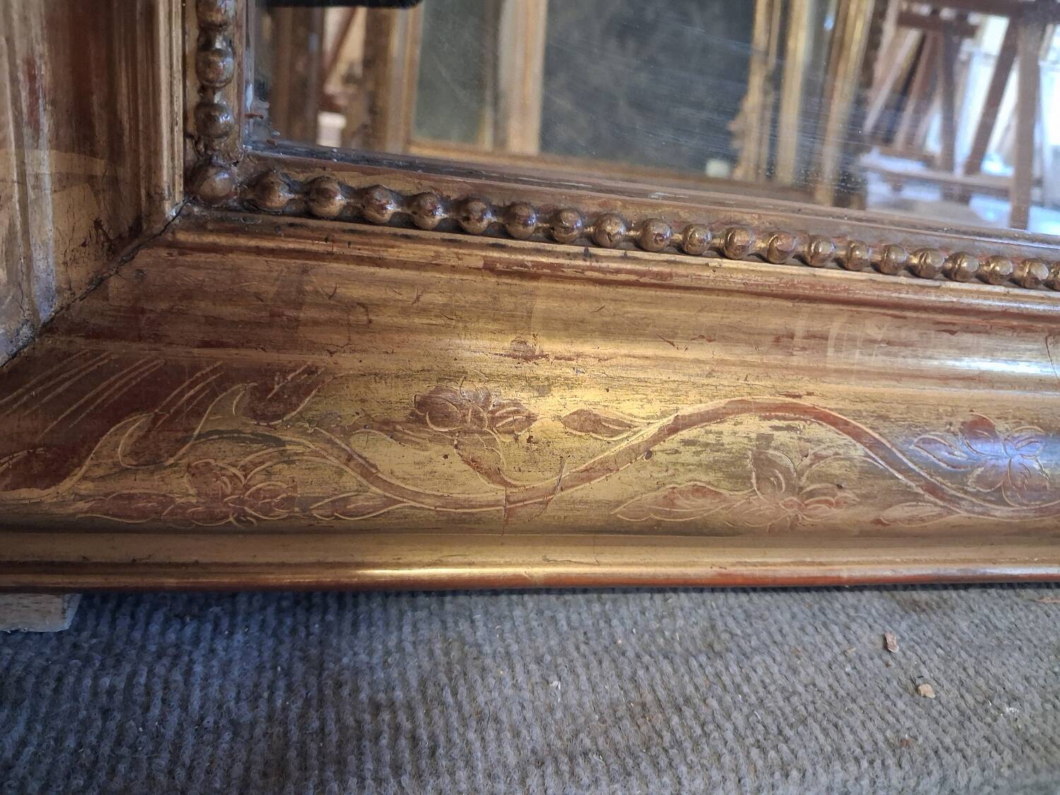 Louis Philippe period mirror 138 x 83 cm
