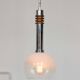 Vintage Italian Chrome and Glass Pendant Lamp