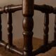 Chaise vintage à dossier ajouré et assise en jonc · 42×42×68 cm