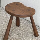 Pair of brutalist tripod stools