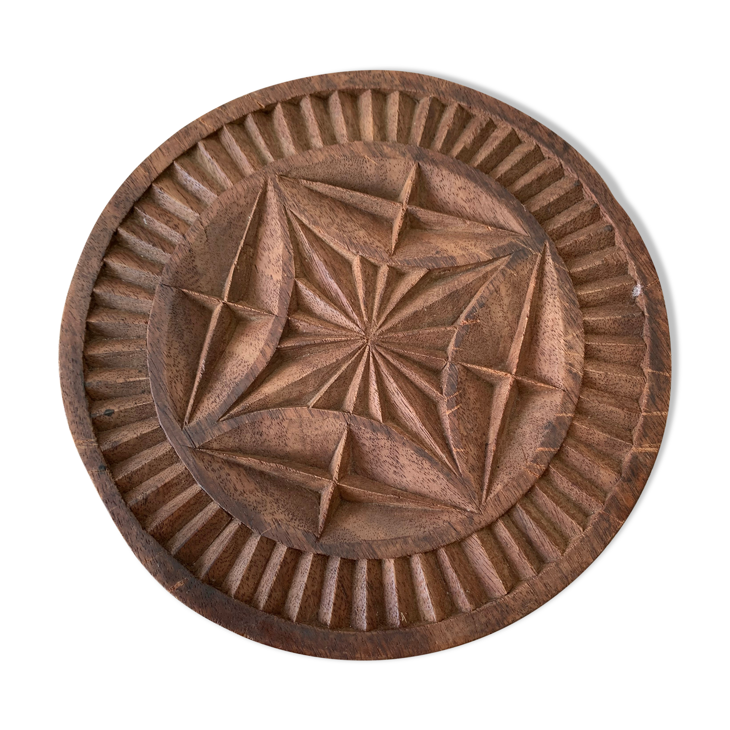 Carved wooden underside