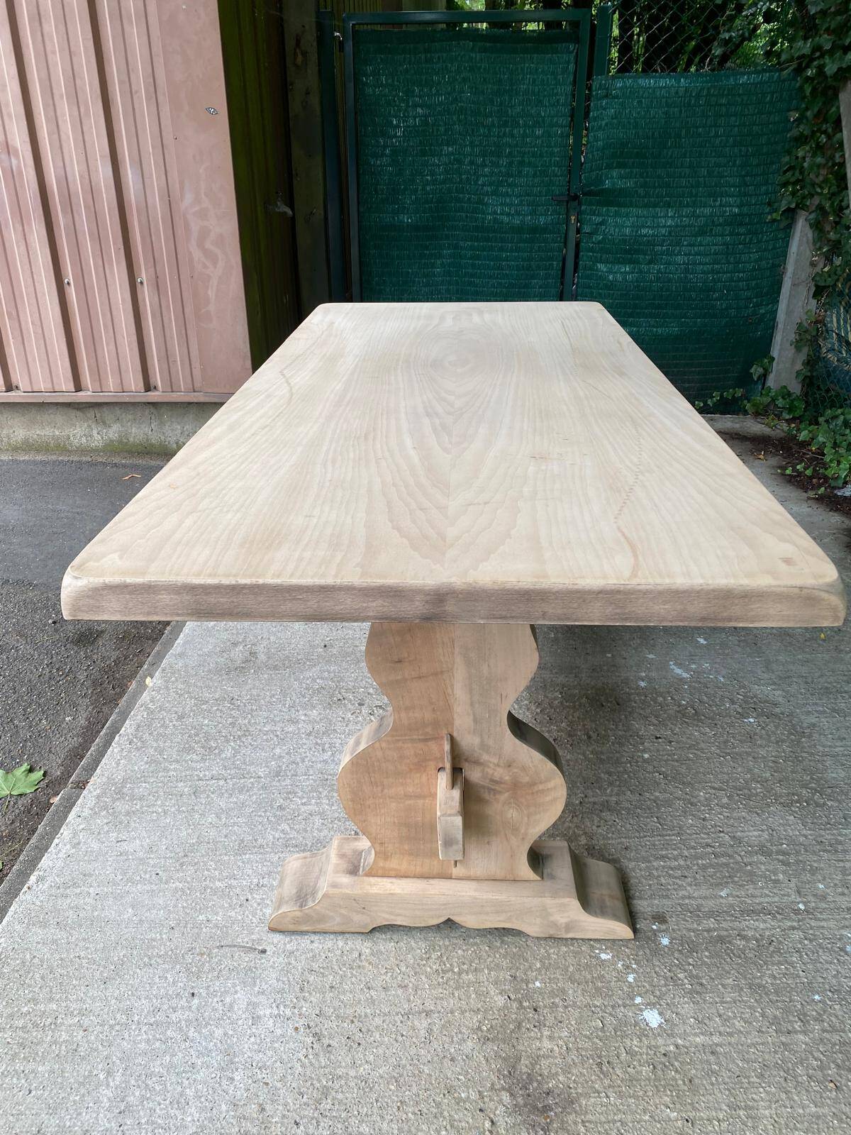 19th century monastery table renovated in raw oak 180cm