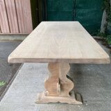 19th century monastery table renovated in raw oak 180cm