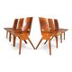 Set of 6 stackable dining chairs in Bauhaus style, 1960