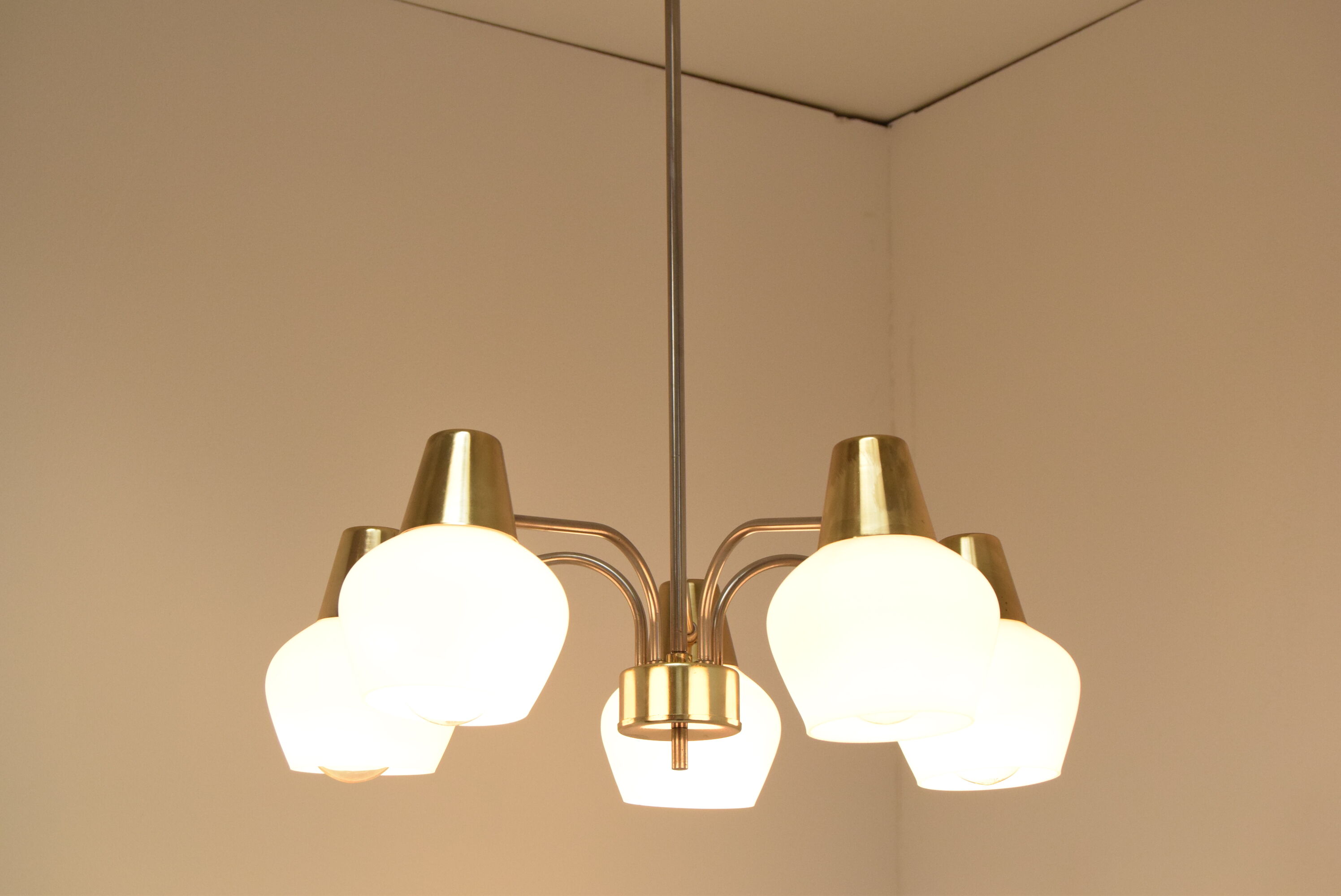 Mid-century Chandelier by Kamenicky Senov 1970's.