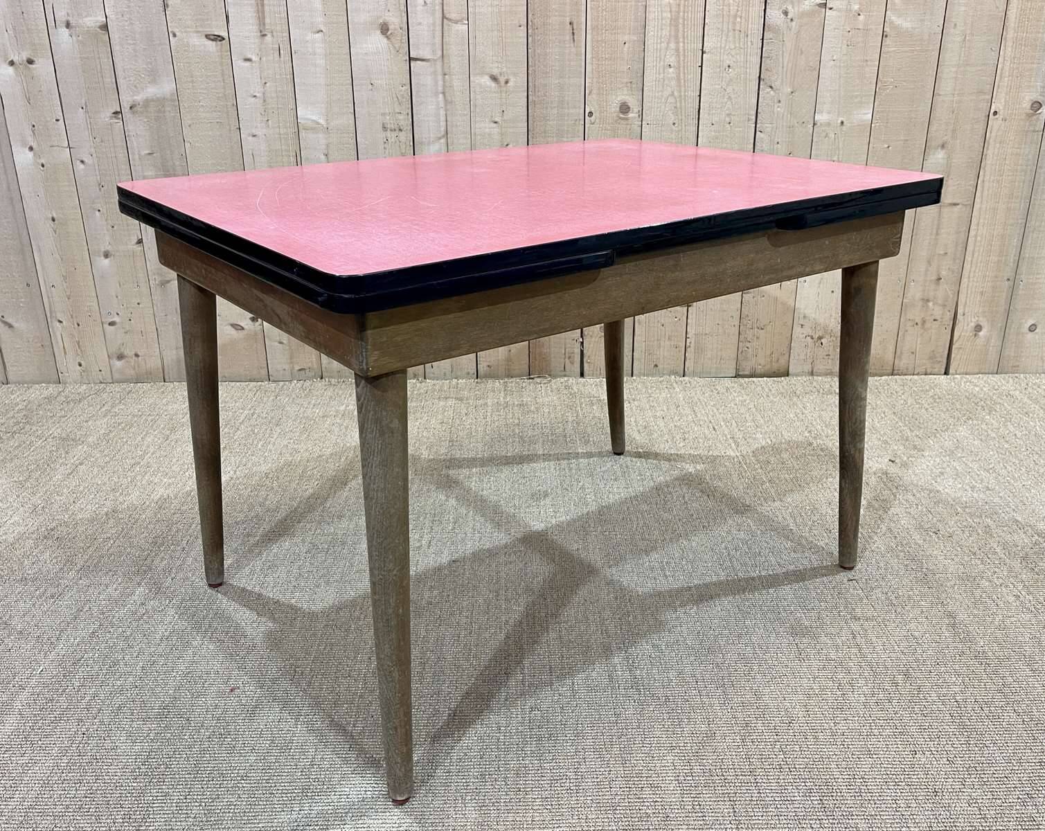 Formica and wood dining table from the 1960s