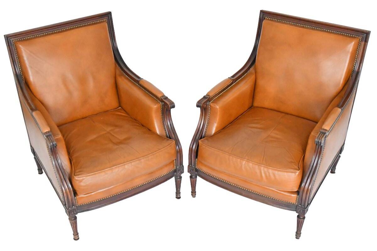 Pair of large armchairs in Louis XVI style