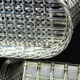 Christofle France Wine Basket Bottle Holder & Bread Basket Vannerie-Mid Century