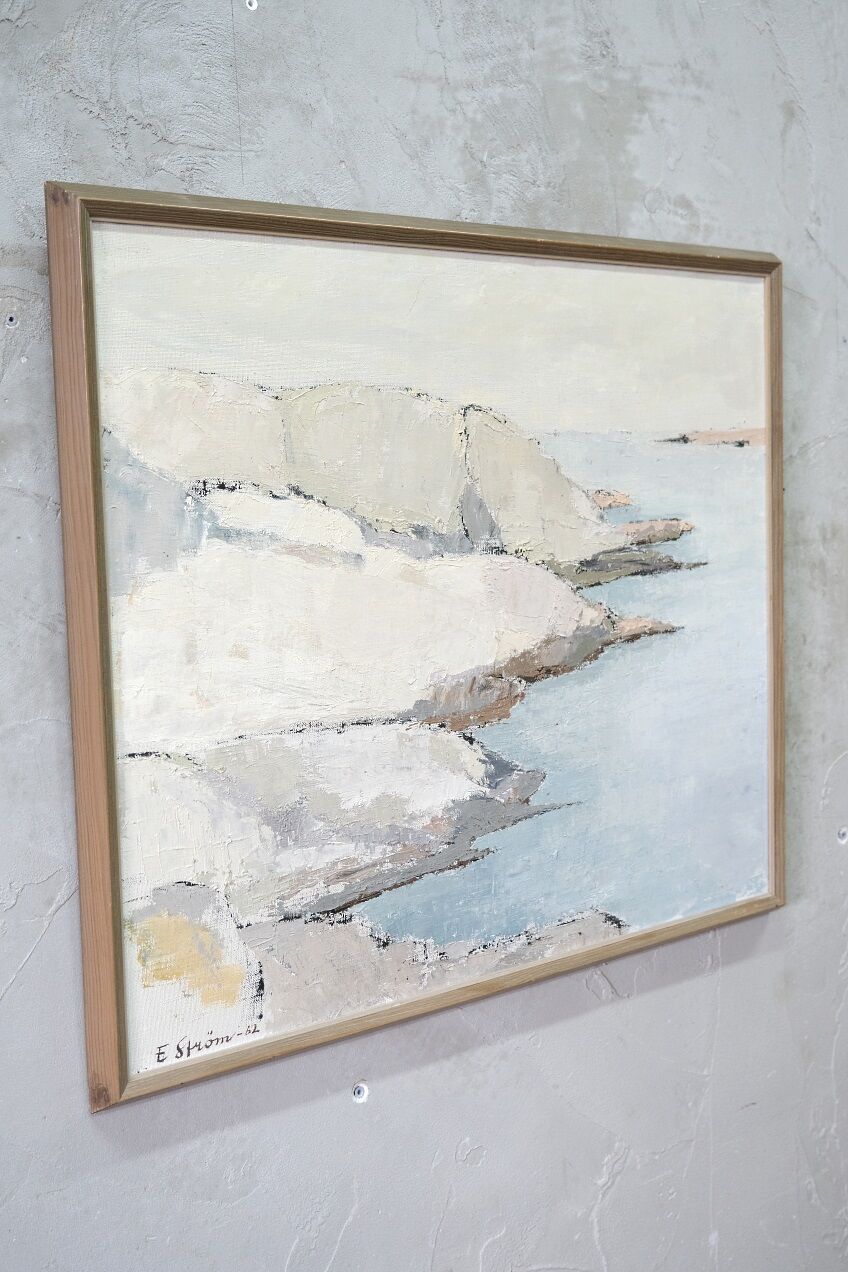 Erik Ström, Swedish Impressionist Painting, Oil on Canvas, Framed, 1962.
