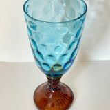 Vase ancien bleu turquoise et ambre