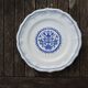 12 Antique Gien Earthenware Flat Plates - Rouen Decor