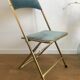 Chaise pliante vintage Chaisor en velours bleu