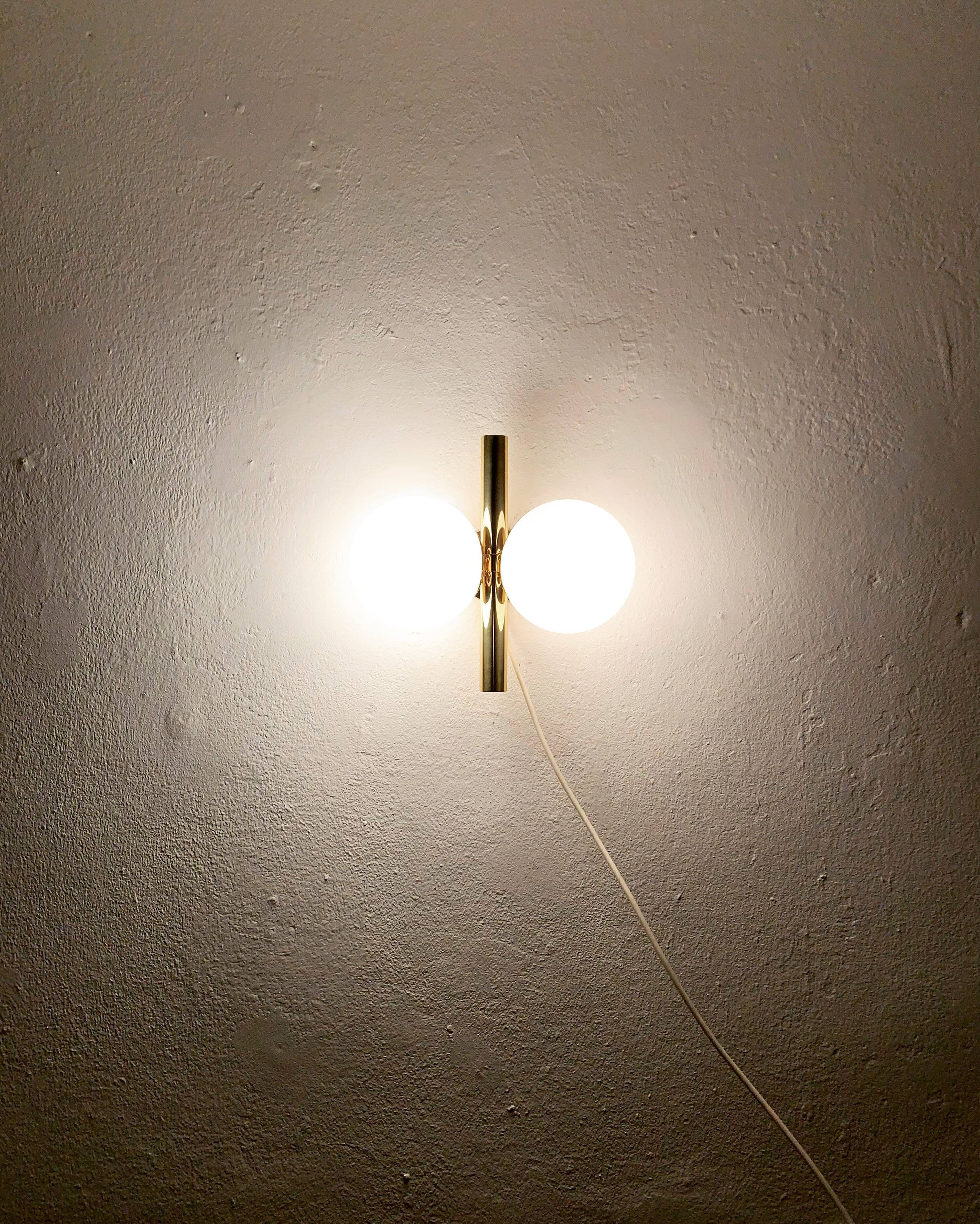 Set of 2 brass Sputnik sconces by Kaiser Leuchten