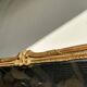 Large gilded mirror 19th century rounded corners mercury glass Louis XVI style
