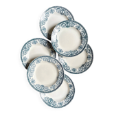 6 deep plates Léon Graves in earthenware, "Marie-Louise" service