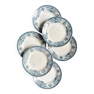 6 deep plates Léon Graves in earthenware, "Marie-Louise" service