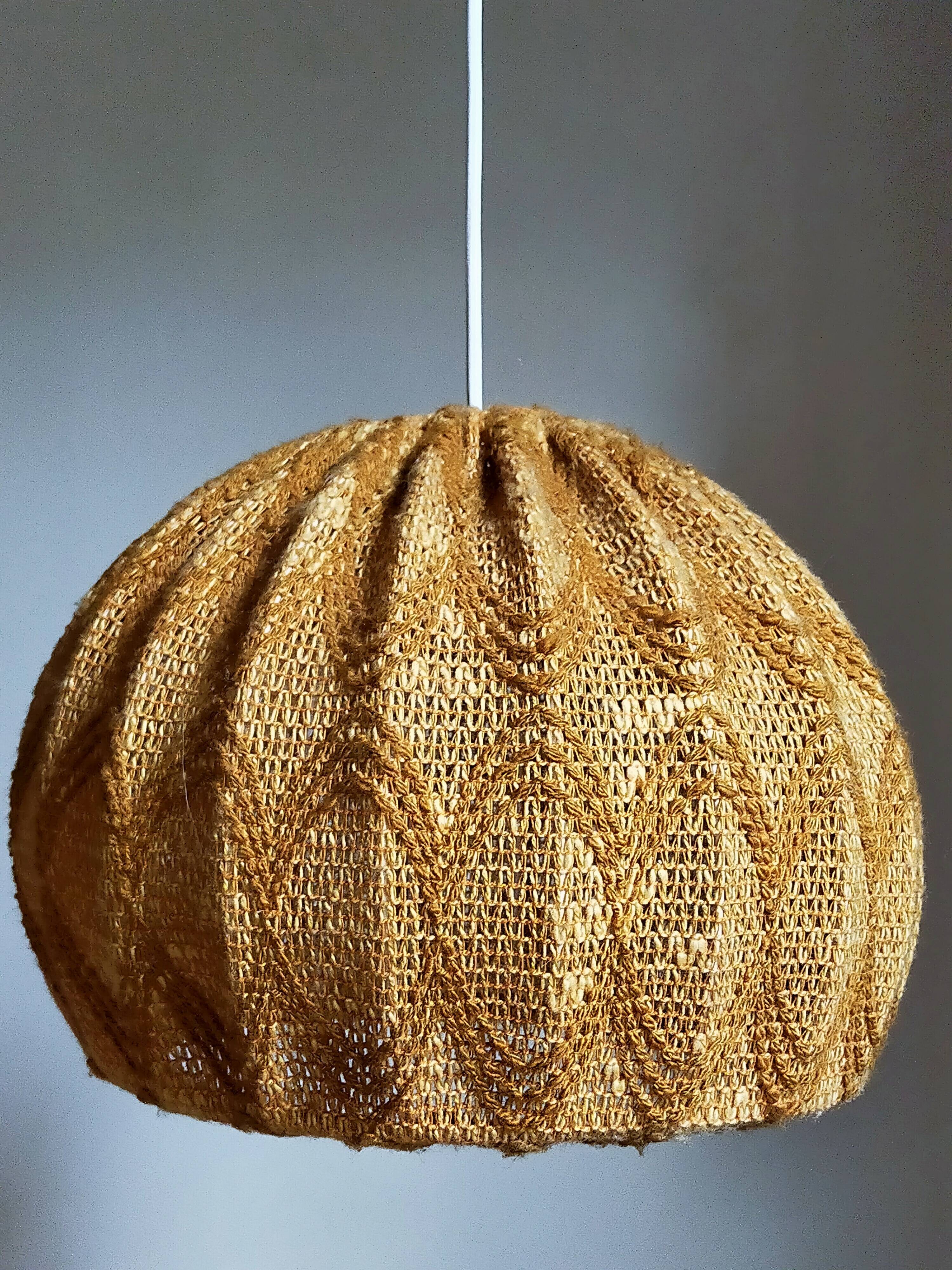 Vintage knit lampshade pendant lamp