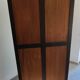 Old library storage unit shelf cabinet curiosities vintage black linen
