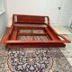 Wicker boat shaped bed by Maugrion 60s -70s