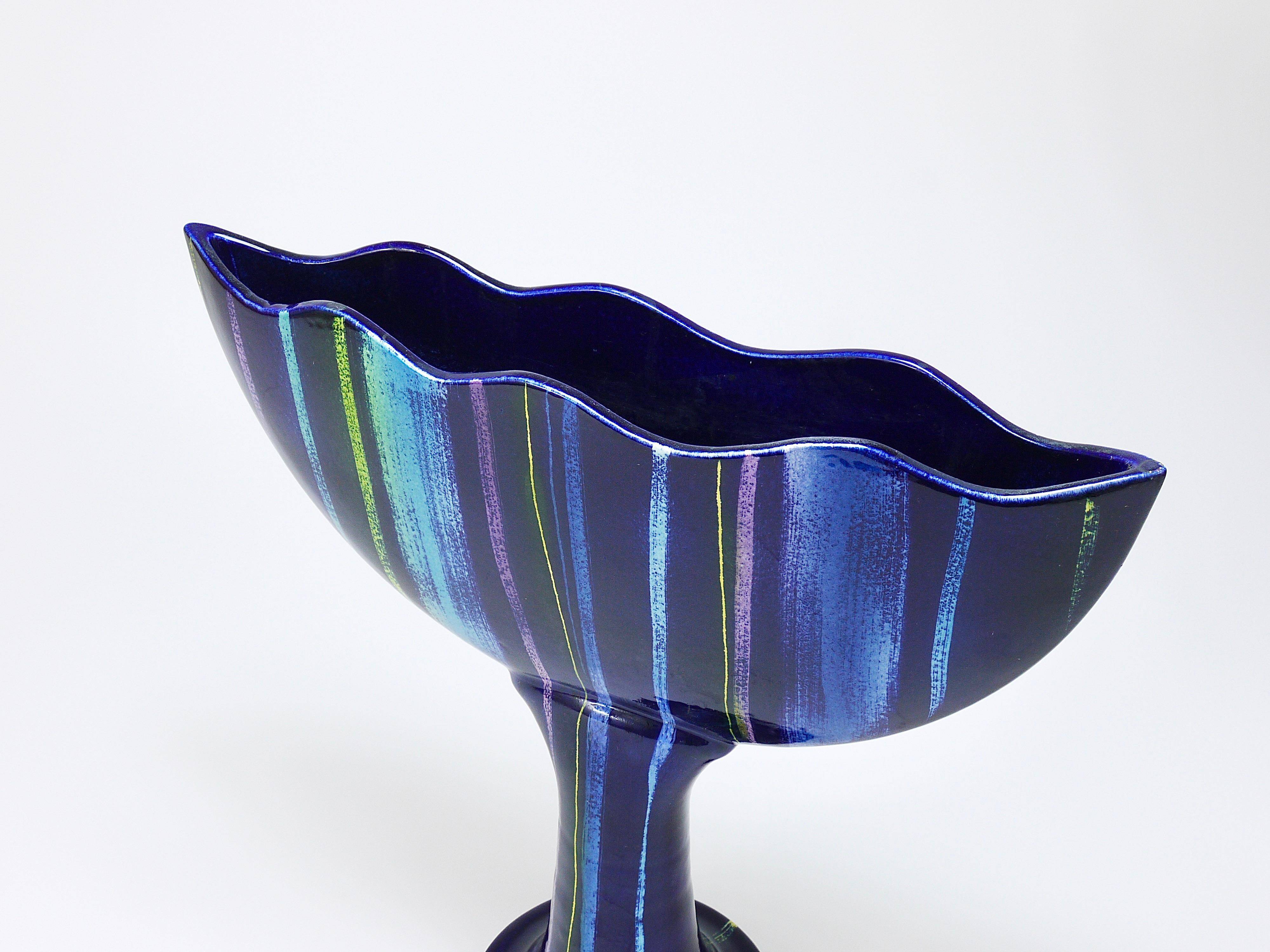 Large Postmodern Ceramic Vase by Jesper Packness, Memphis Style, Denmark